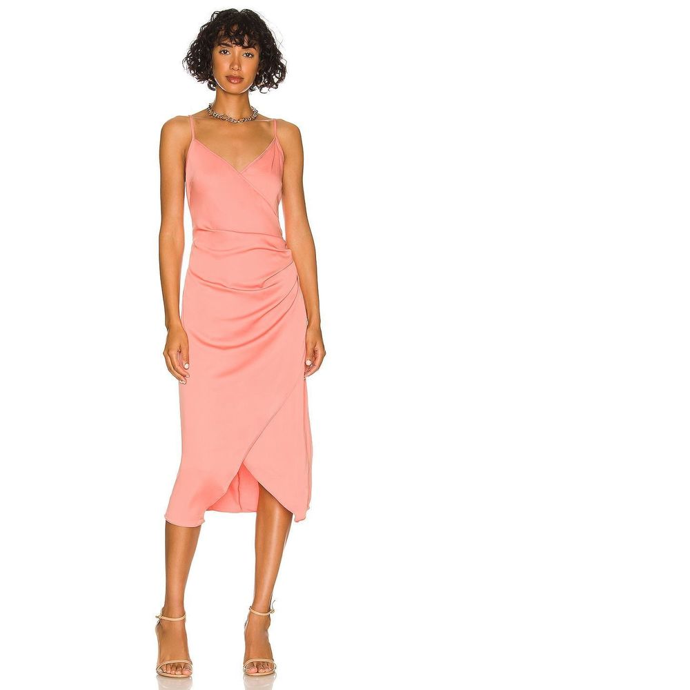 NEW Size S BCBGeneration Midi Dress in Deep Peach REVOLVE MSRP $88